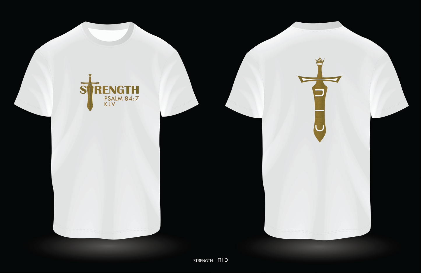 STRENGTH White T-Shirt | New Metallic Collection