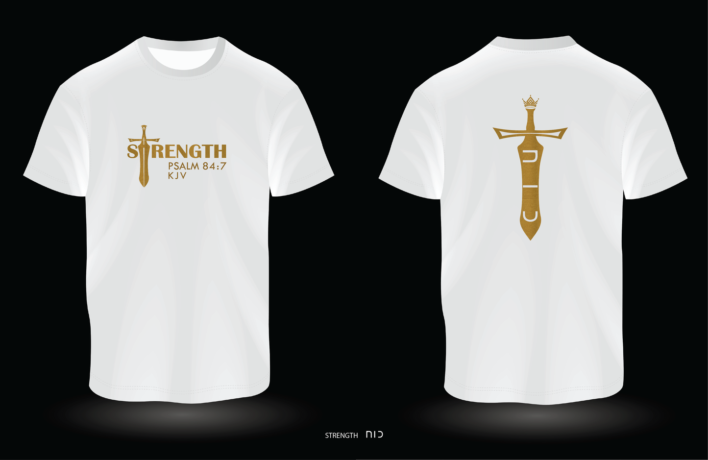STRENGTH White T-Shirt | New Metallic Collection