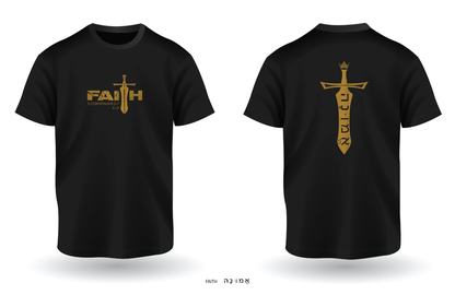 FAITH Black T-Shirt | New Metallic Collection