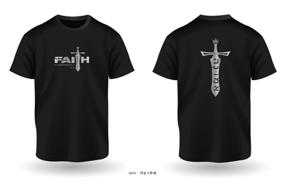 FAITH Black T-Shirt | New Metallic Collection
