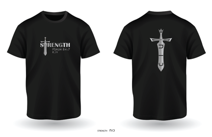 STRENGTH Black T-Shirt | New Metallic Collection